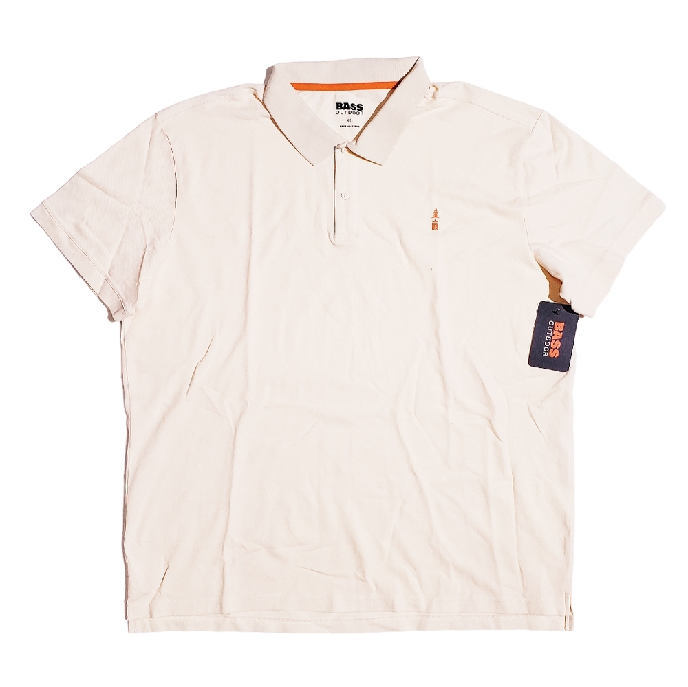 Bass Outdoor Mens Exploration Fitness Polo Antimicrobial XXL Light Peach NWT